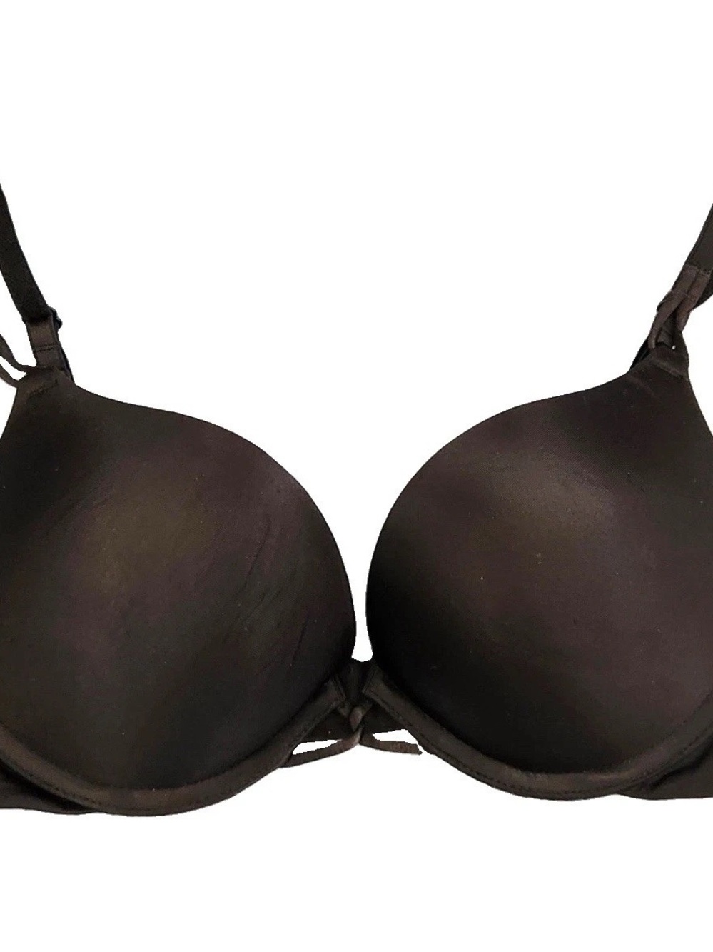 Victorias Secret Black Bombshell Plunge + 2 Cup Sizes Padded Bra 34B Pre-Owned
